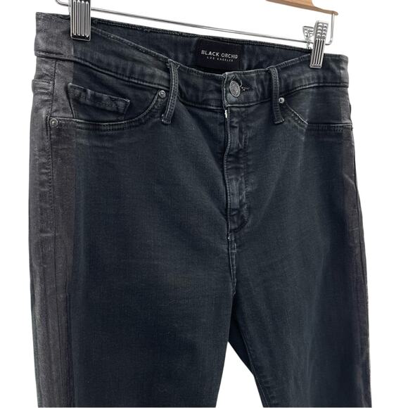 Black Orchid Off Step High Rise Emo Indie Miranda Skinny Jeans Jet Black Size 28 - Picture 6 of 10